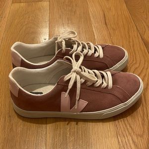 Veja Pink Suede Sneakers